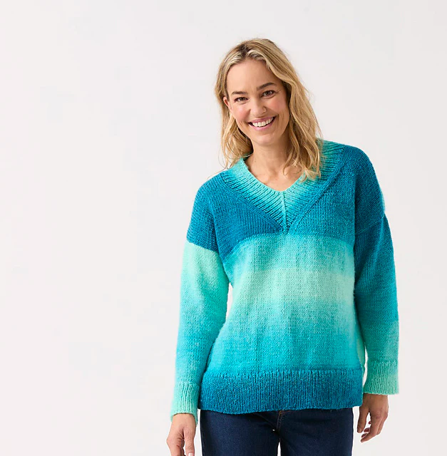 10845 Truly, Madly, Deeply V Sweater by Sirdar - Image 2