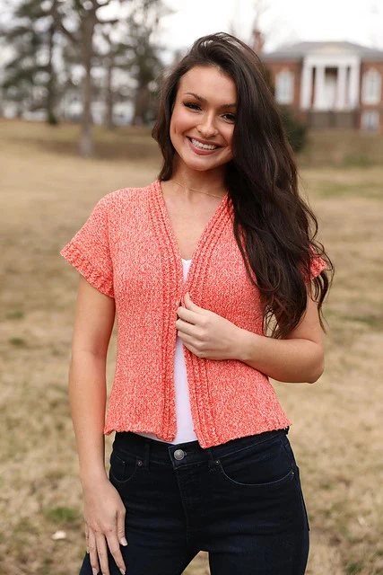 3383 Cap Sleeve Cardigan by Sue Hilger - Image 2