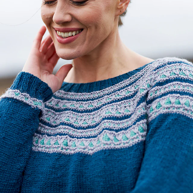 Adele Women's Slipstitch Yoke Jumper by Sarah Hatton - Image 2