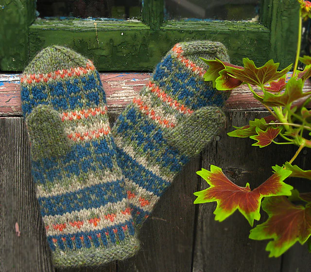 Adult Baltic Mittens by Peace Fleece - Image 4