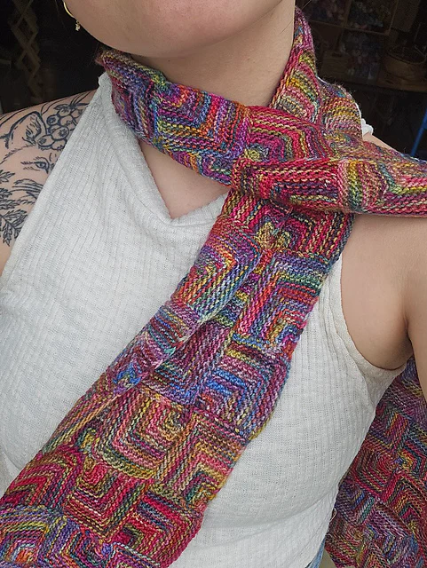 Basic Squares Scarf by Maie Landra