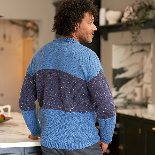 Benjamin Men's Block Jumper by Jenny Watson - Image 3