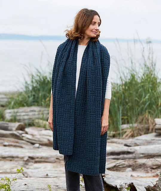 Big & Bigger Basketweave Wrap by Churchmouse Yarns and Teas - Image 3