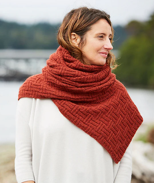 Big & Bigger Basketweave Wrap by Churchmouse Yarns and Teas - Image 4