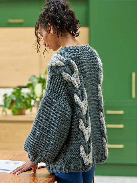 Bohdi Cable Cardigan by Chloe Elizabeth Birch - Image 2
