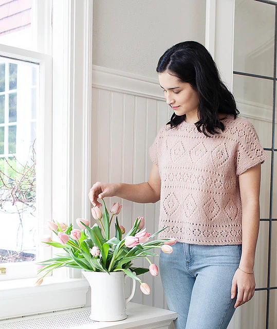 Boxy Lace Tee by Churchmouse Yarns and Teas - Image 4