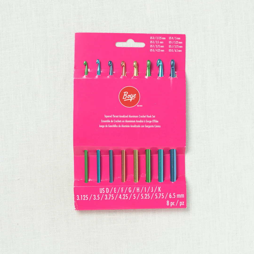 Boye Tapered Throat Anodized Aluminum Crochet Hook Set - Image 3