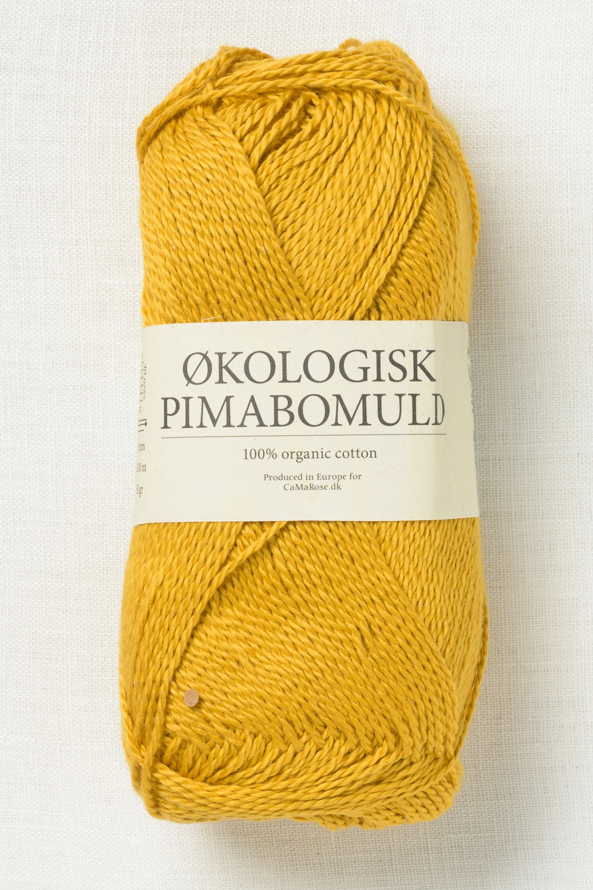 CaMaRose Økologisk Pimabomuld 3706 Karrygul (Curry Yellow)
