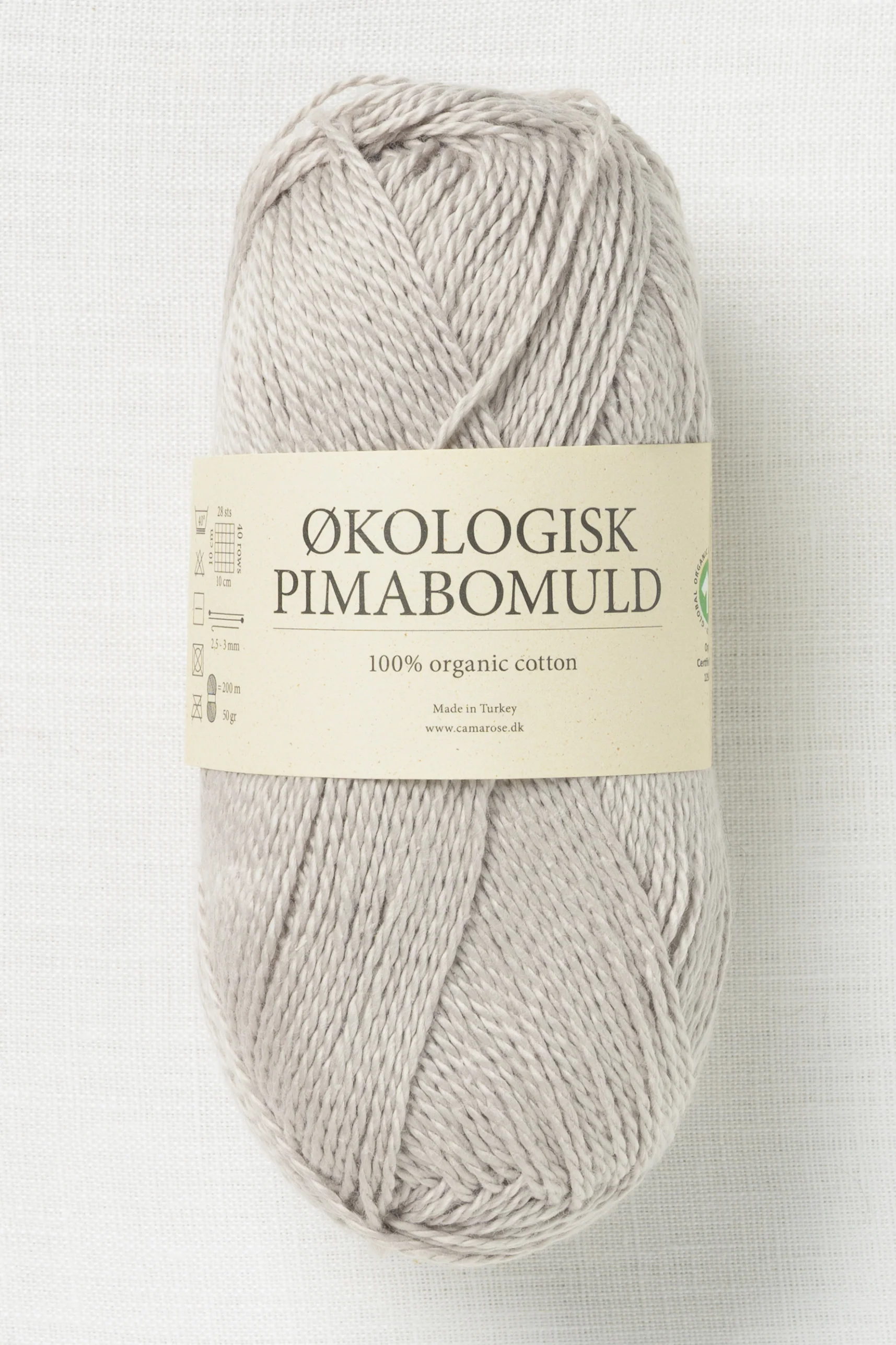 CaMaRose Økologisk Pimabomuld 3722 Sølv (Silver)