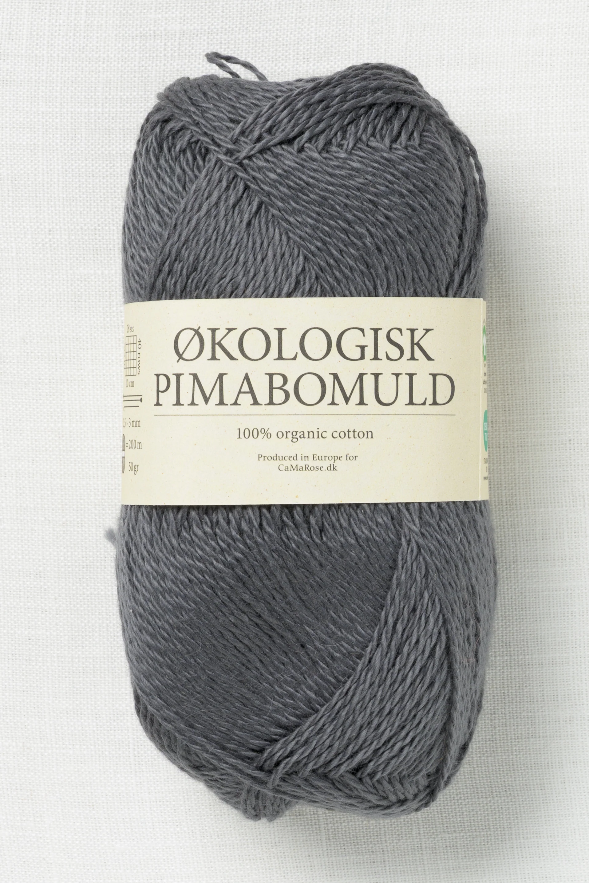 CaMaRose Økologisk Pimabomuld 3726 Mørkegrå (Dark Gray)