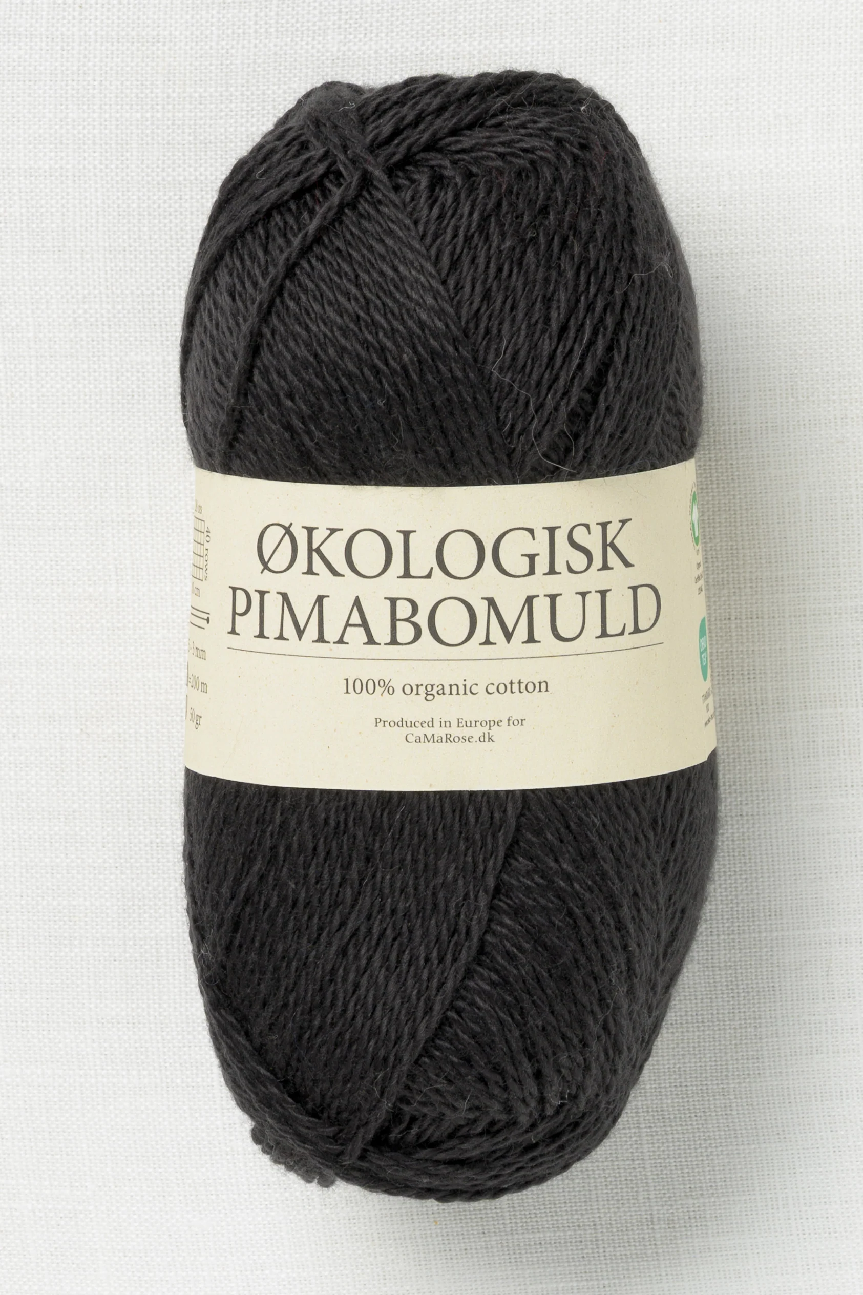 CaMaRose Økologisk Pimabomuld 3728 Sort (Black)