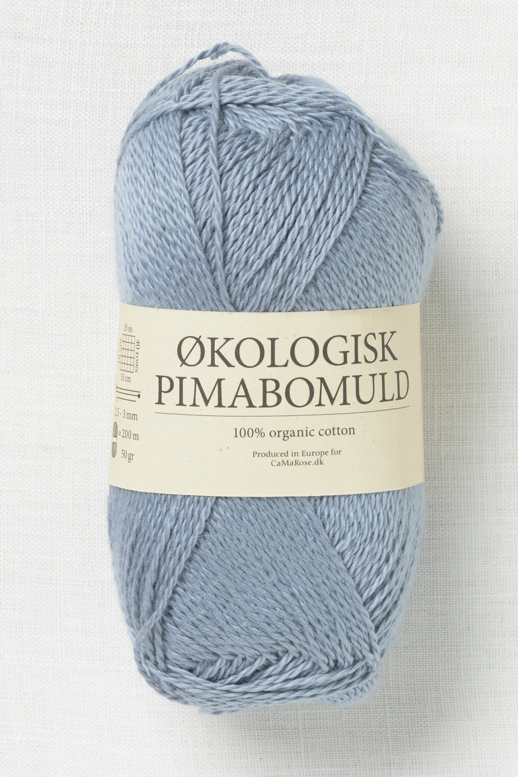 CaMaRose Økologisk Pimabomuld 3734 Støvet Blå (Dusty Blue)