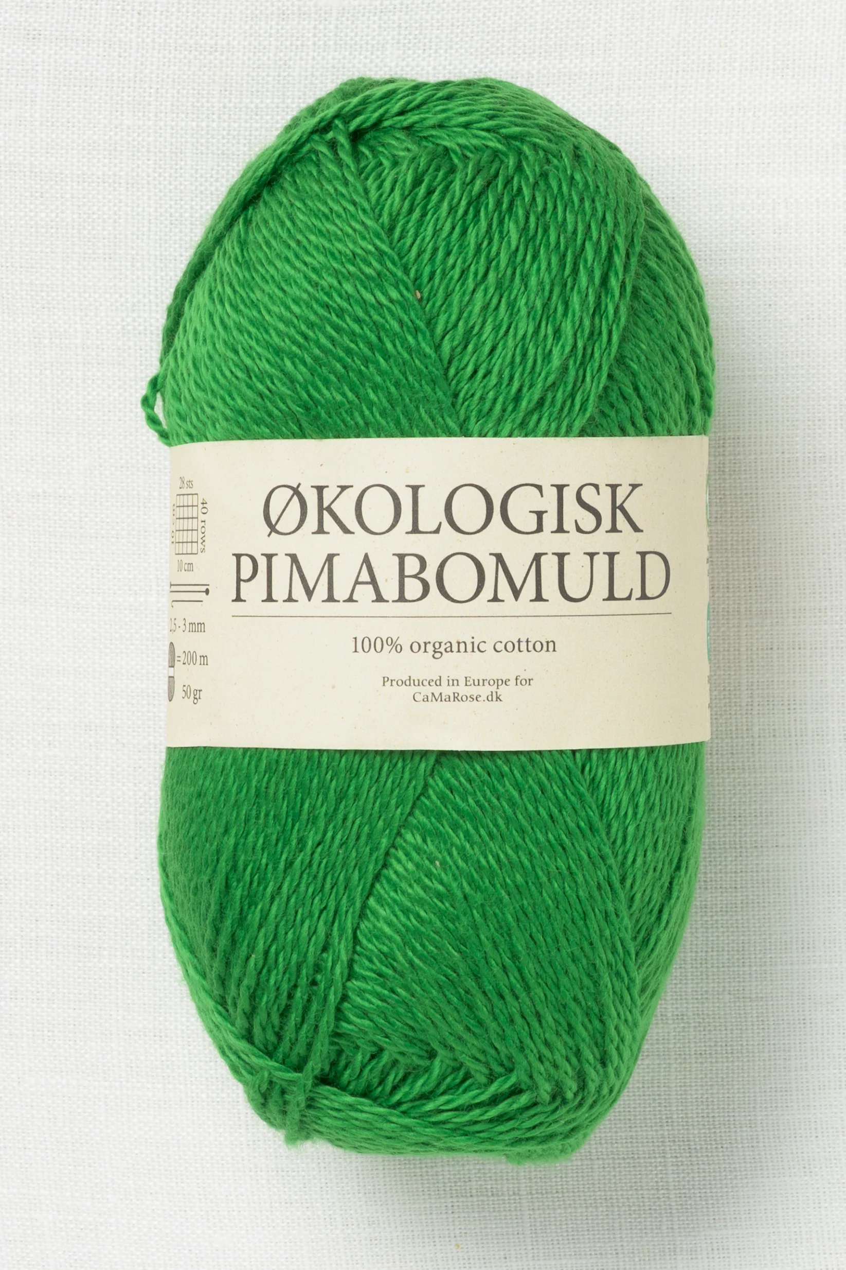 CaMaRose Økologisk Pimabomuld 3750 Græs Grøn (Grass Green)