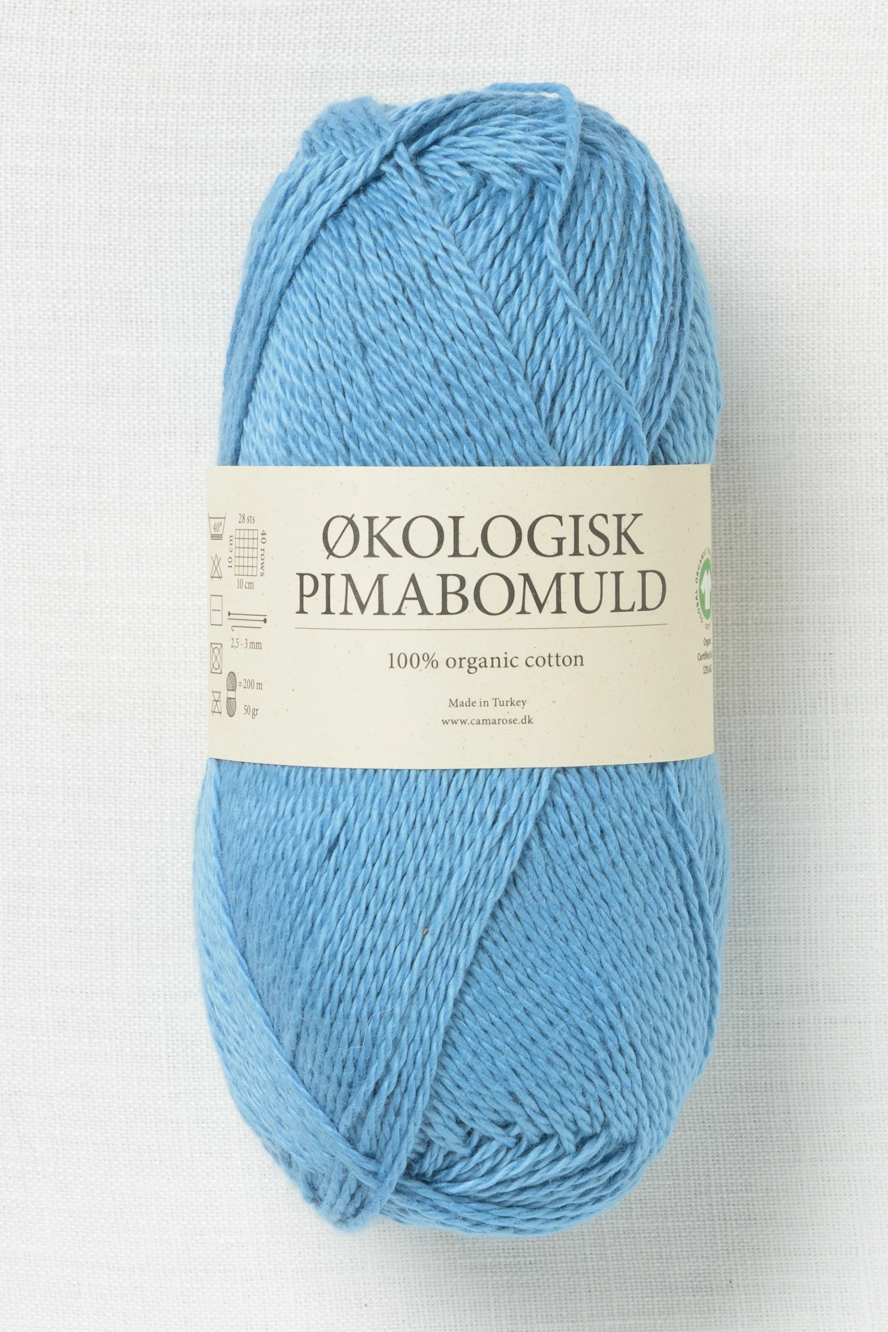 CaMaRose Økologisk Pimabomuld 3760 Dueblå (Dove Blue)