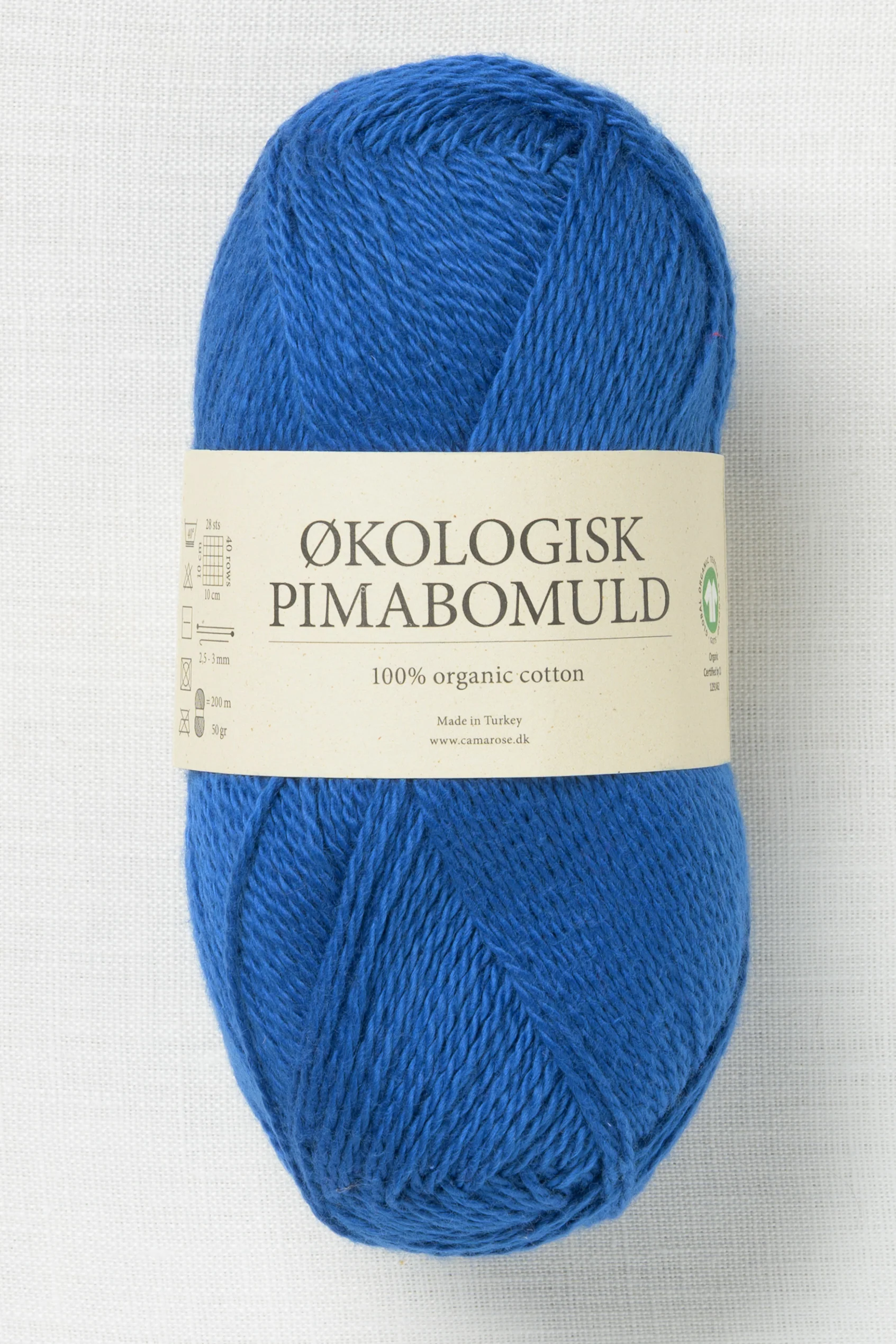 CaMaRose Økologisk Pimabomuld 3762 Kongeblå (Royal Blue)