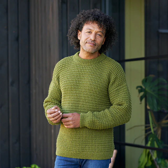 Christopher Mens Textured Jumper by Jenny Watson - Image 2