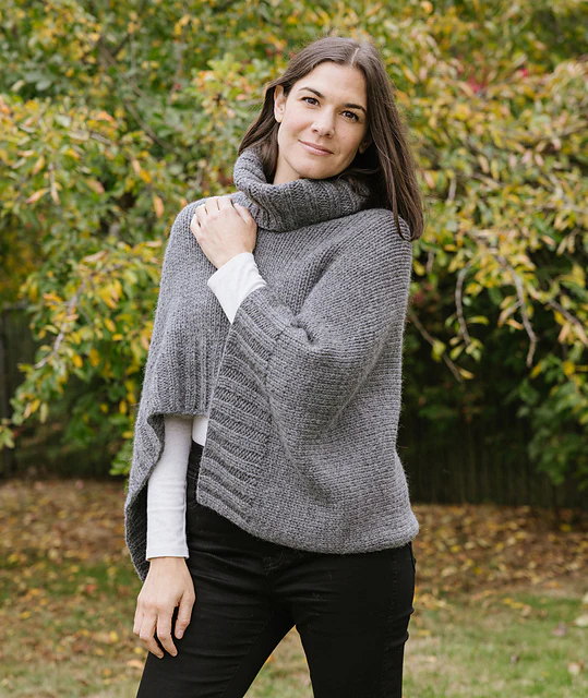 Chunky Seamless Poncho by Churchmouse Yarns & Teas - Image 7