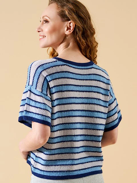Clara Eyelet Striped Top by Chloe Elizabeth Birch
