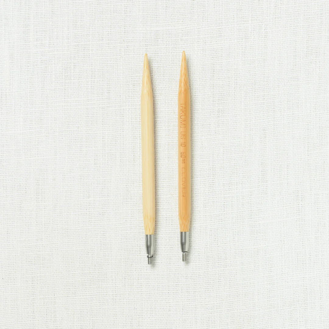 Clover Takumi Bamboo Interchangeable Circular Needle Set 4" - Image 3