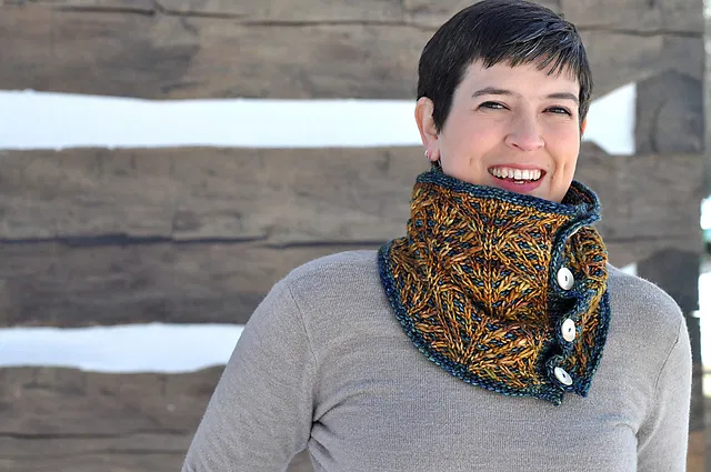 Deco Fans Cowl by Sara Huntington Burch - Image 6