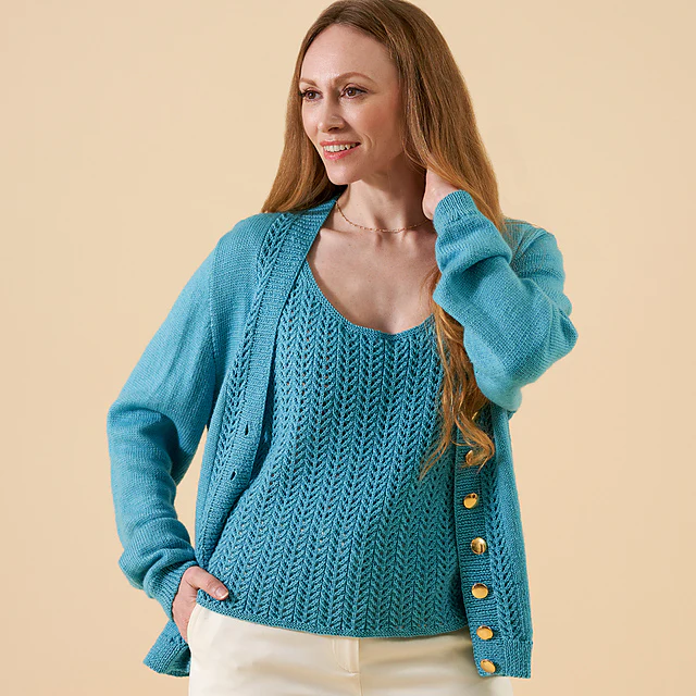 Emma Chevron Lace Twinset by Chloe Elizabeth Birch - Image 2