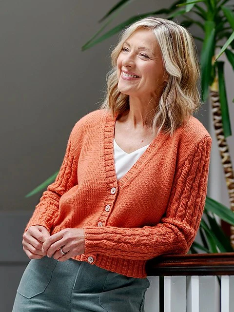Estelle Cable Sleeved Cardigan by Sarah Hatton