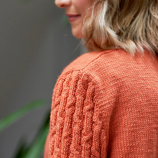 Estelle Cable Sleeved Cardigan by Sarah Hatton - Image 2