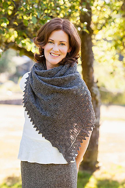 Fir Cone Lace Shawl & Scarf by Churchmouse Yarns and Teas - Image 4