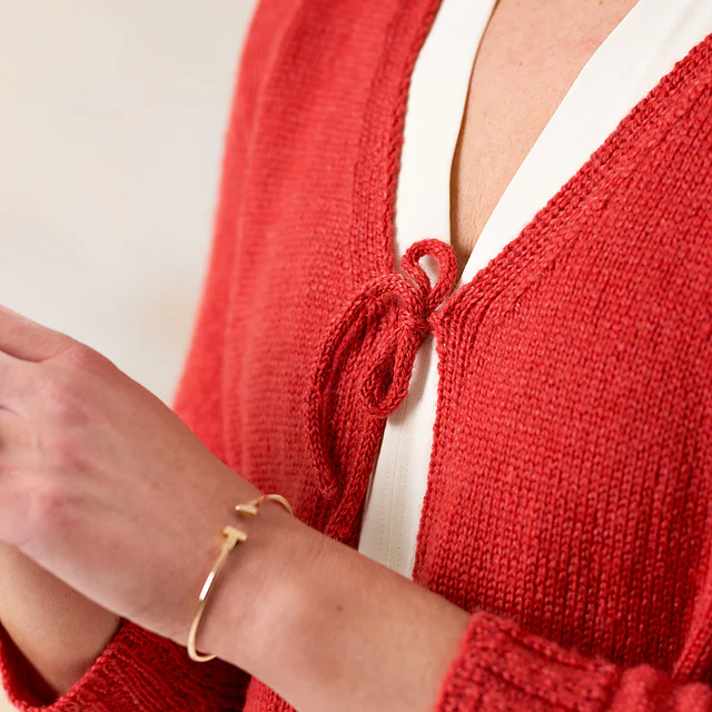 Florence Tie Crop Cardigan by Sarah Hatton - Image 3