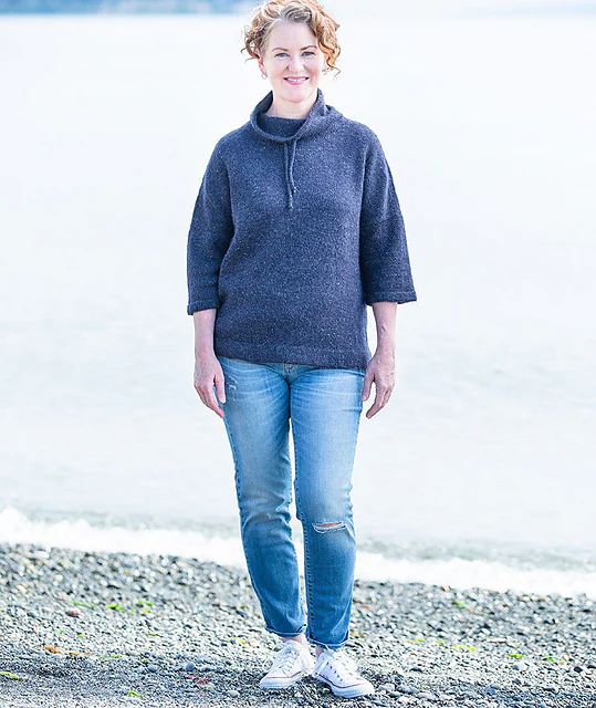 Funnel Neck Pullover by Churchmouse Yarns and Teas - Image 2