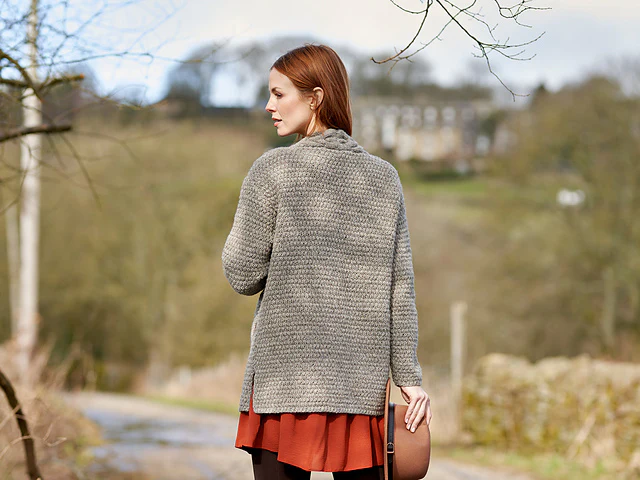 Galphay Ladies Cabled Coatigan by Sarah Hatton - Image 3