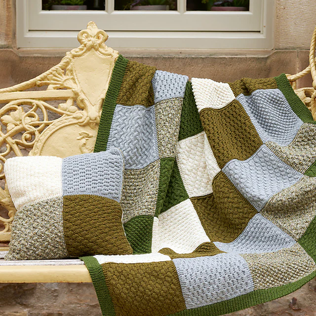 Glenn Patchwork Blanket & Cushion by Jenny Watson - Image 2