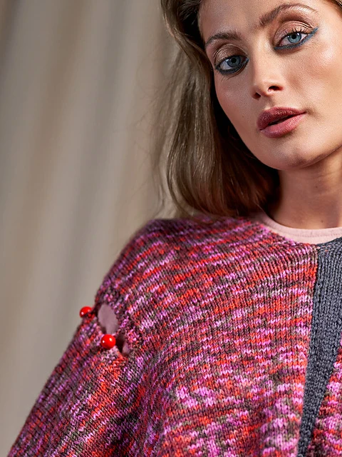 Harriet Poncho with Button Shoulder Detail by Zandra Rhodes - Image 3