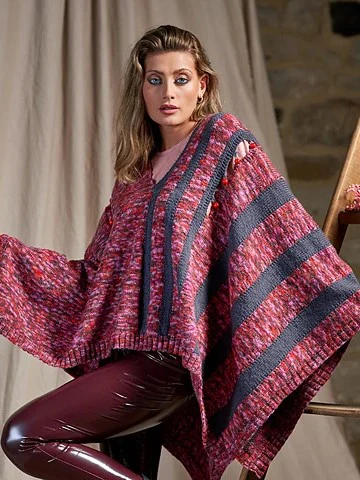 Harriet Poncho with Button Shoulder Detail by Zandra Rhodes - Image 4