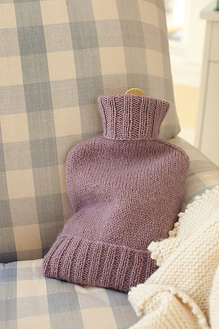 Hot Water Bottle Cozy by Churchmouse Yarns and Teas - Image 4