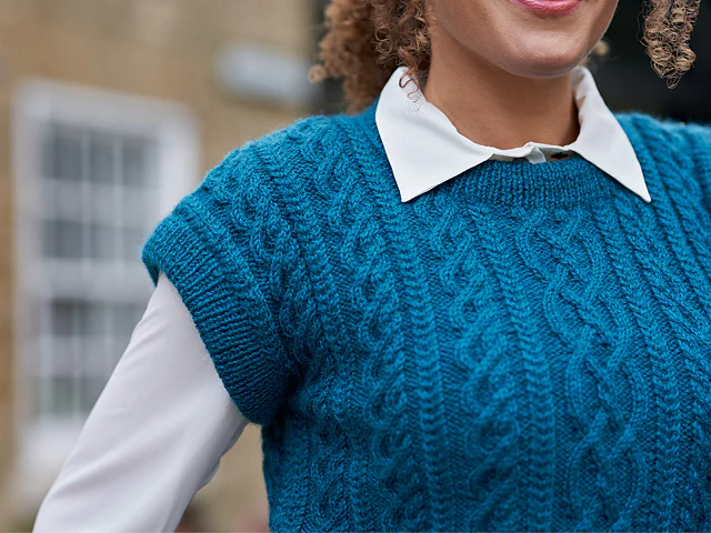 Ilkley Cabled Vest & Jumper by Sarah Hatton - Image 3