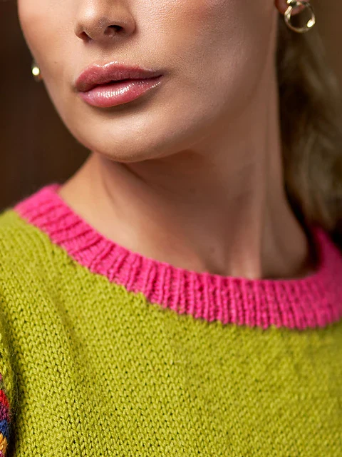 Kitty Striped Jumper with Short Puff Sleeves by Zandra Rhodes - Image 3