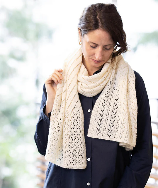 Lace Sampler Scarf by Churchmouse Yarns and Teas - Image 2