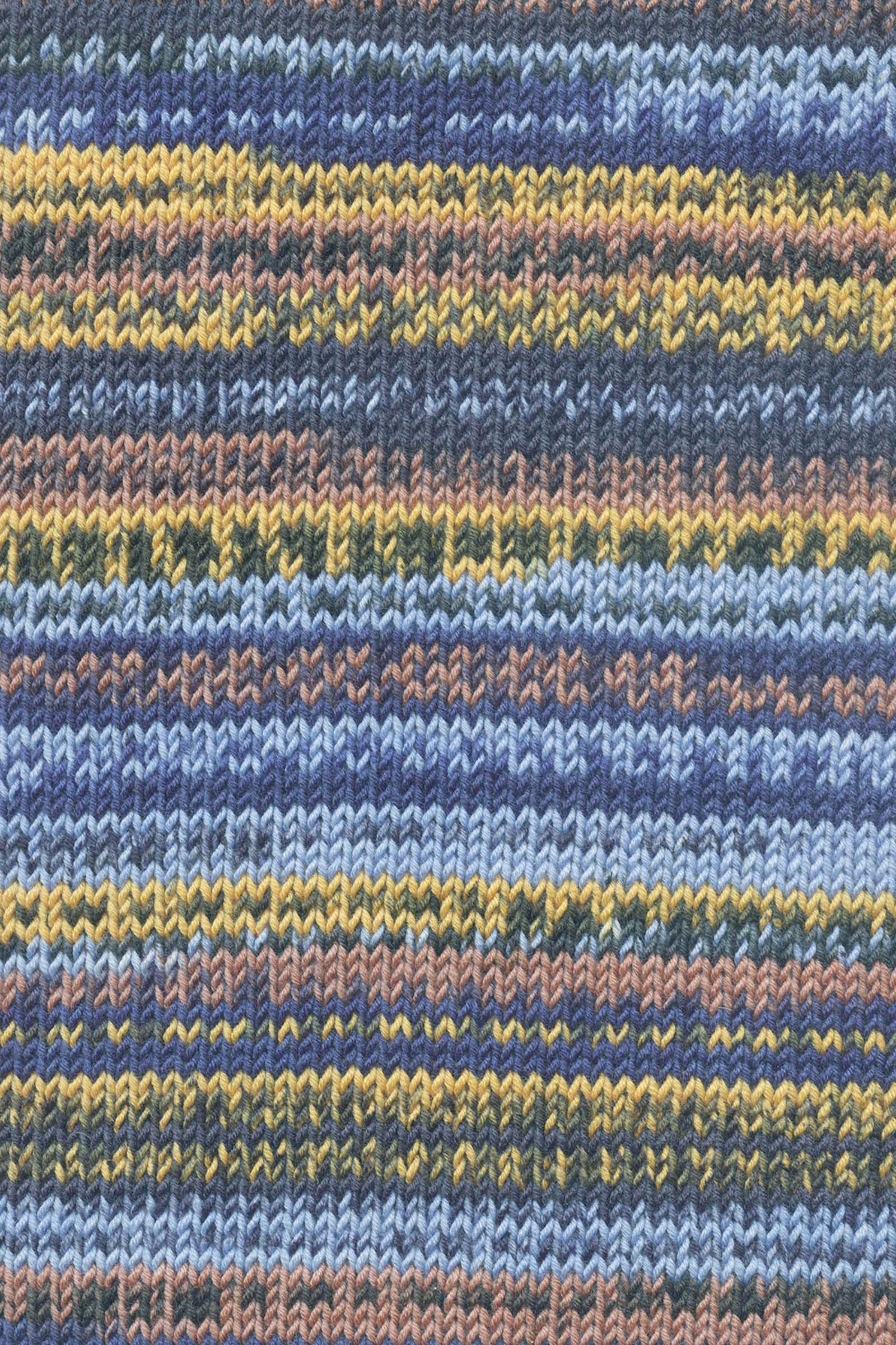Lang Yarns Merino 120 Color 6 Light Blue Yellow Brown Dark Blue - Image 2