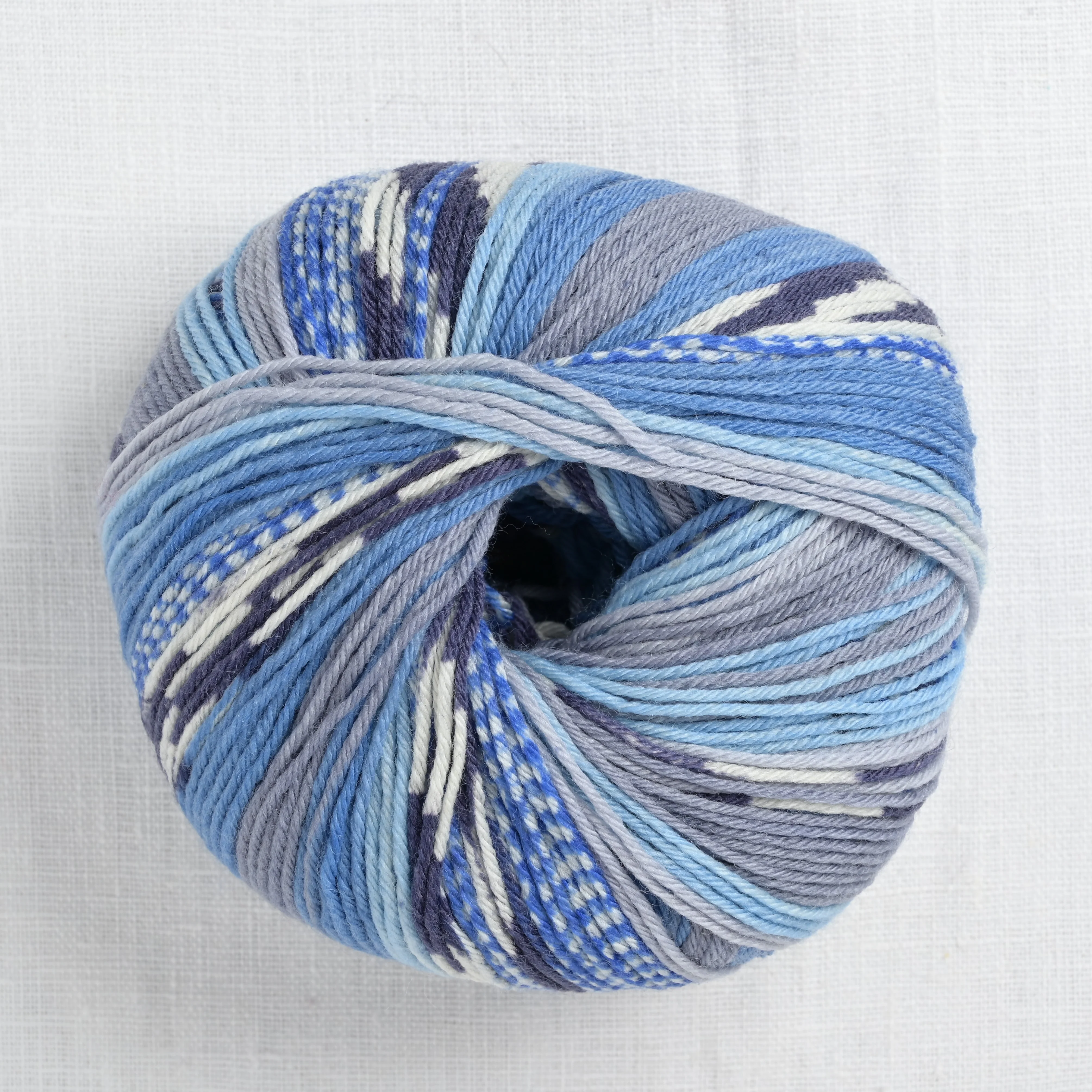 Lang Yarns Merino 200 Bebe Color 333 Blue Grey Colorwork Print (Final Few)