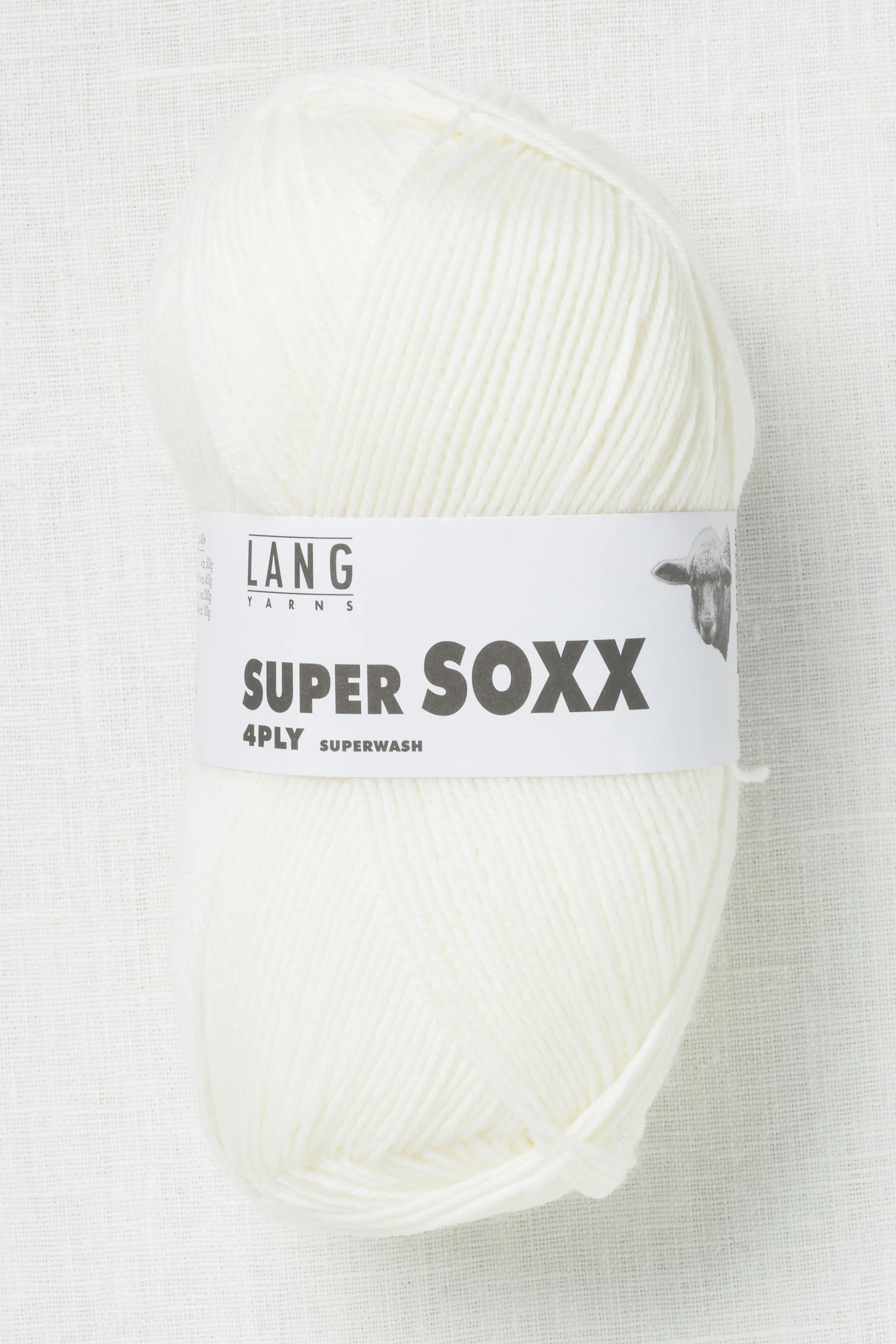 Lang Yarns Super Soxx 4Ply 1 White