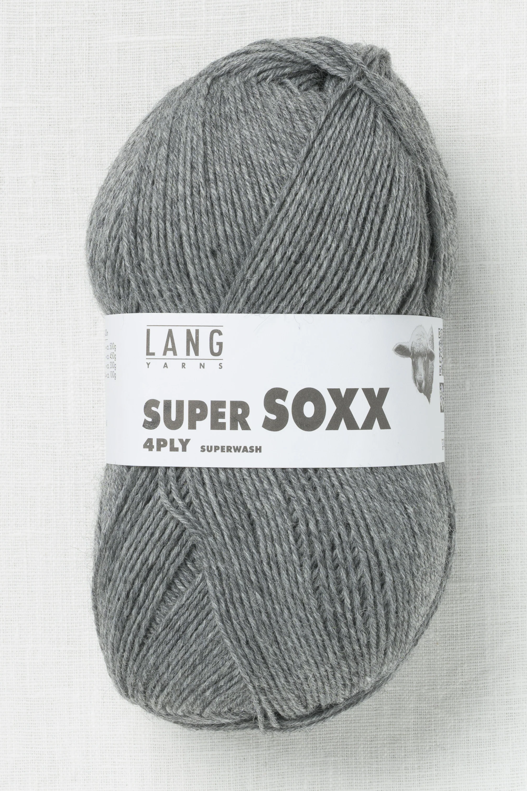 Lang Yarns Super Soxx 4Ply 5 Dark Grey Melange