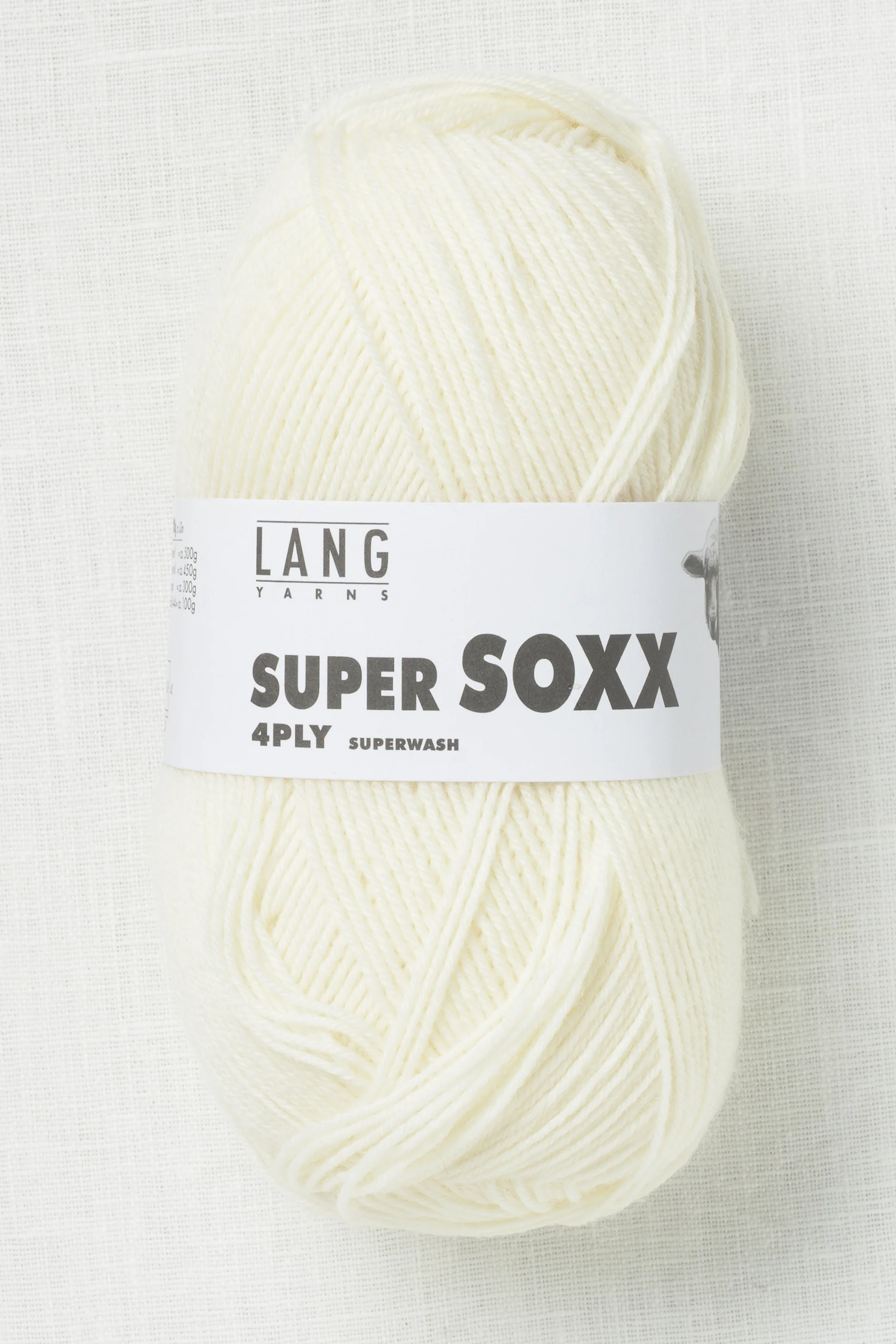 Lang Yarns Super Soxx 4Ply 94 Off White