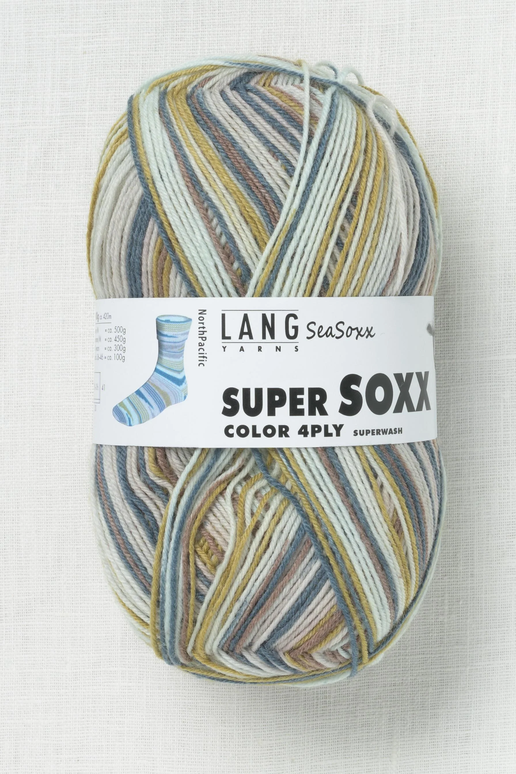 Lang Yarns Super Soxx Color 416 North Pacific (Limited Edition)