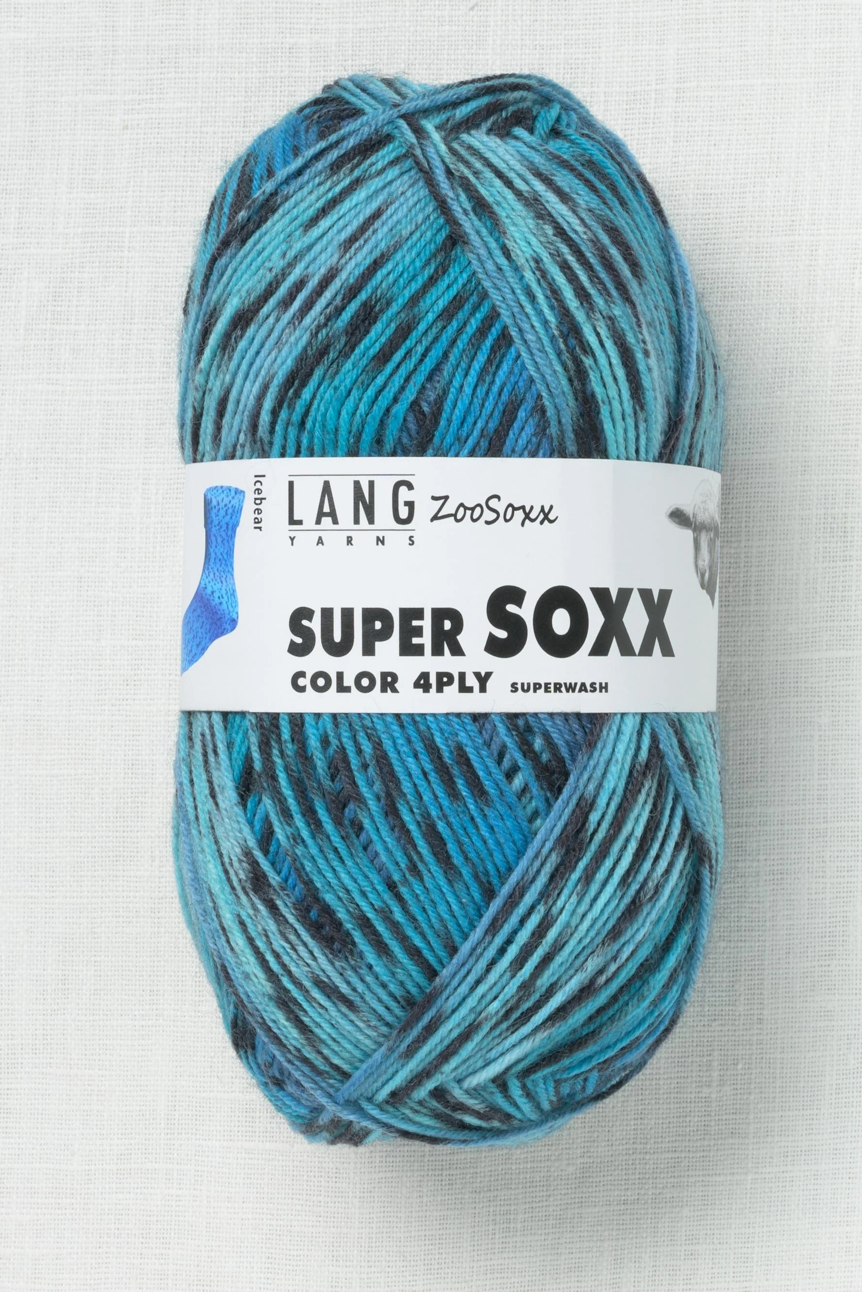 Lang Yarns Super Soxx Color 430 Polar Bear (Limited Edition)