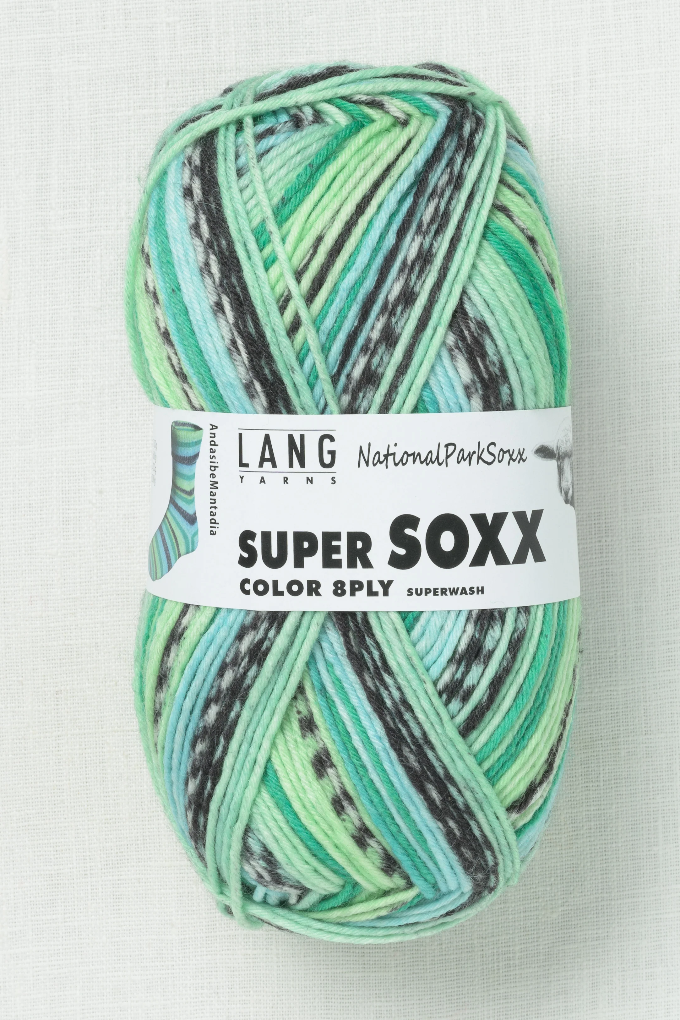 Lang Yarns Super Soxx Color 8-Ply 483 Andasibe Mantadia (Limited Edition)