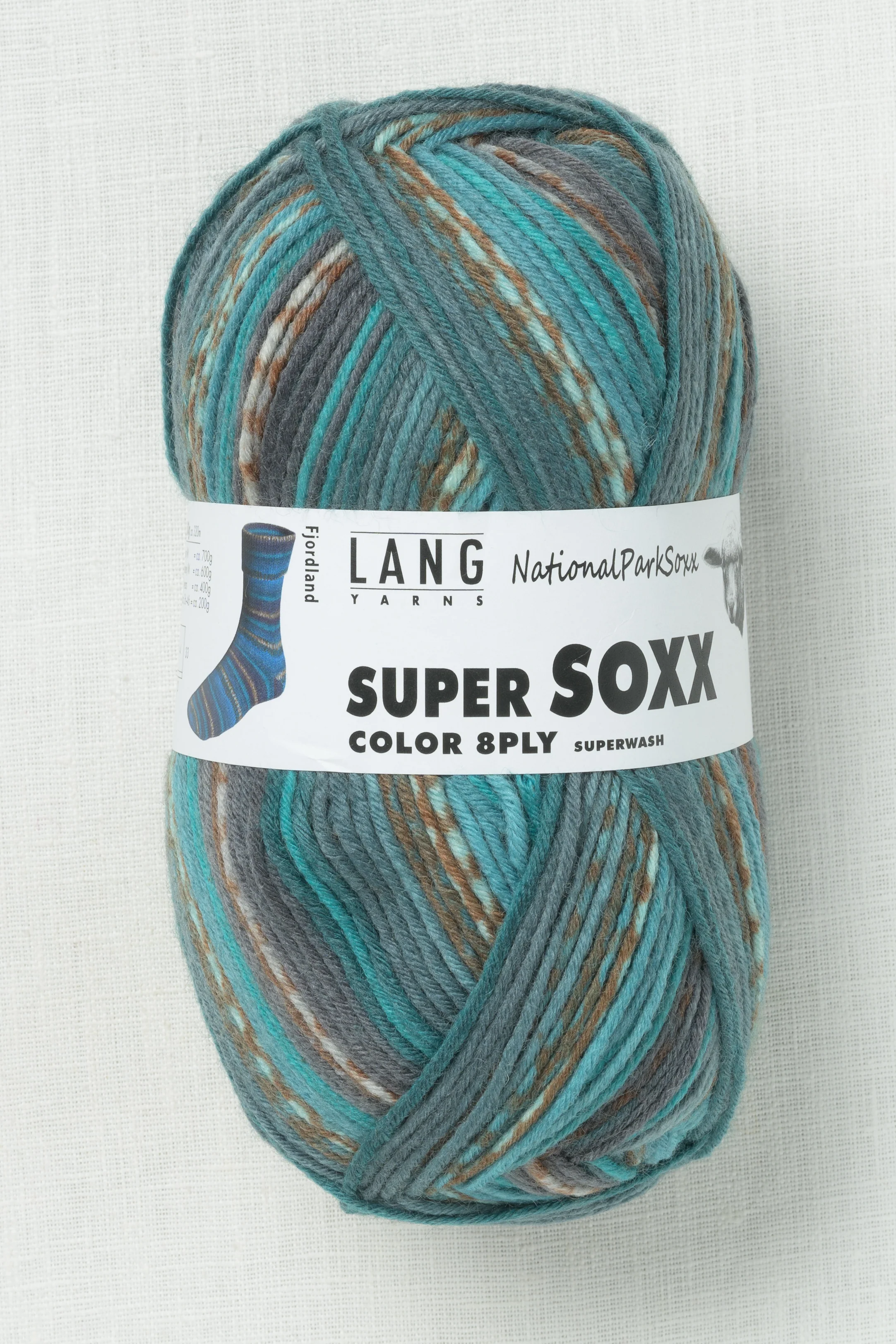 Lang Yarns Super Soxx Color 8-Ply 484 Fjordland (Limited Edition)