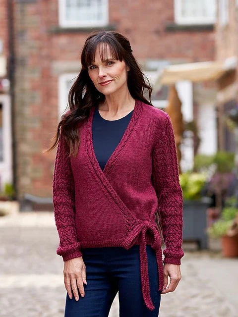 Levisham Lace Sleeve Wrap Cardigan by Sarah Hatton