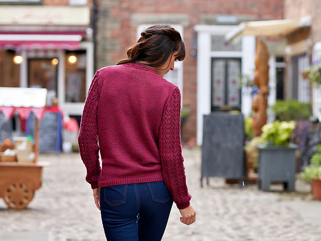 Levisham Lace Sleeve Wrap Cardigan by Sarah Hatton - Image 2