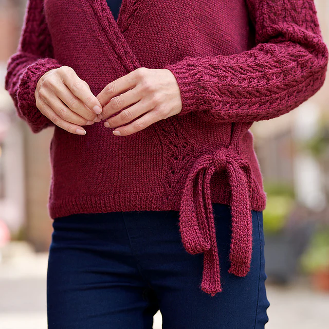 Levisham Lace Sleeve Wrap Cardigan by Sarah Hatton - Image 4
